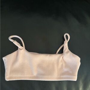 Tiger Friday youth, large Light pink carnation Ribbed Crop Top